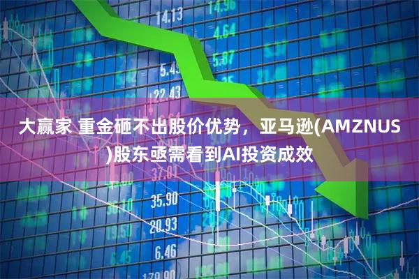 大赢家 重金砸不出股价优势，亚马逊(AMZNUS)股东亟需看到AI投资成效